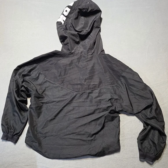 Ivy Park EUC Oversized Women's Black Hooded Jacket Size XS PTP 22 - Picture 4 of 6